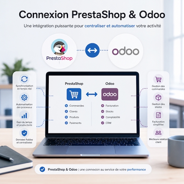 Connexion d'une boutique PrestaShop &agrave; l'ERP Odoo pr&egrave;s de Lille par KREATIC