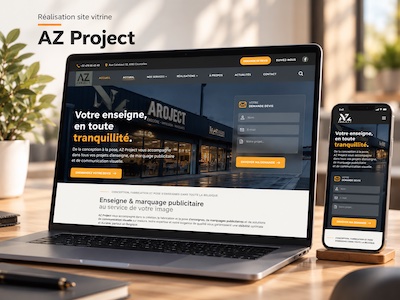 R&eacute;alisation site internet AZ project par KREATIC