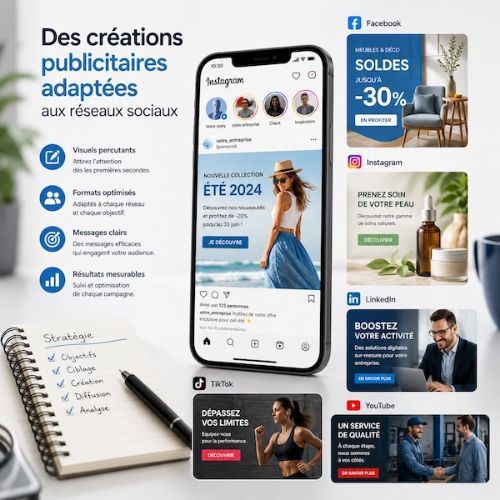 Gestion des réseaux sociaux par KREATIC à Lille