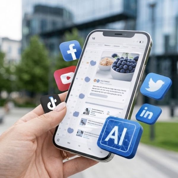 Gestion des réseaux sociaux professionnels par KREATIC à Roncq
