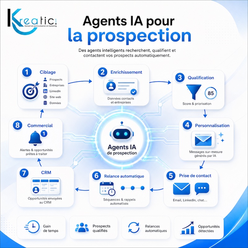 Agent IA commercial qualifiant les prospects d’une entreprise près de Lille