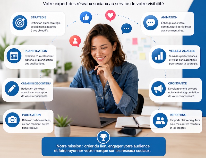 Community manager pour la gestion des r&eacute;seaux sociaux &agrave; Roncq