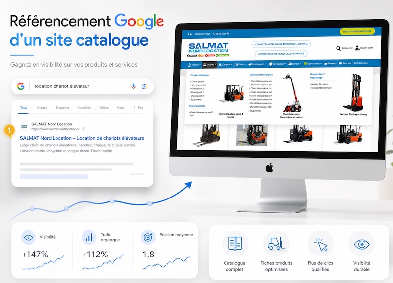 Référencement d'un site catalogue de produits à Lille