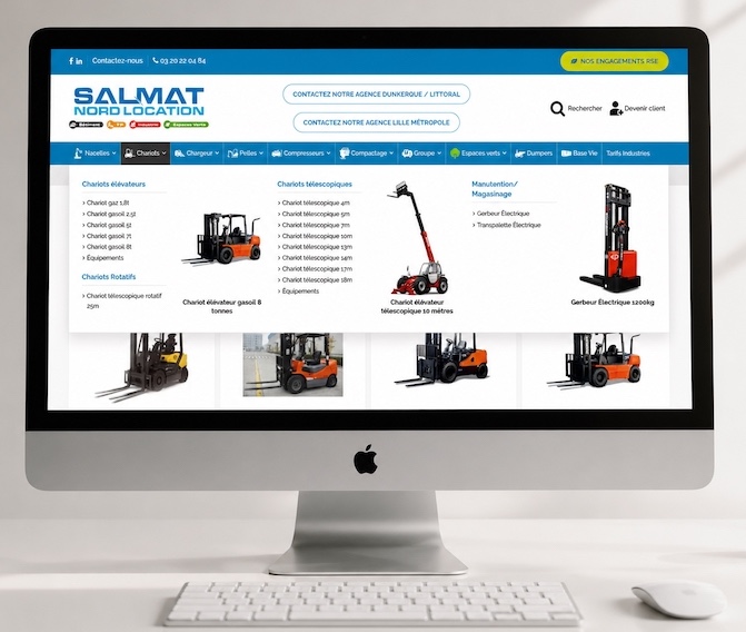 Exemple de création de site catalogue professionnel à Lille