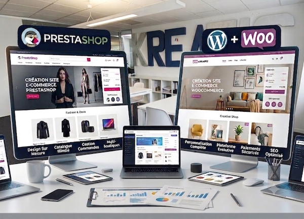 Agence de création de boutique en ligne PrestaShop et WooCommerce près de Lille