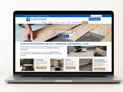 Exemple de site vitrine d'entreprise réalisé par KREATIC