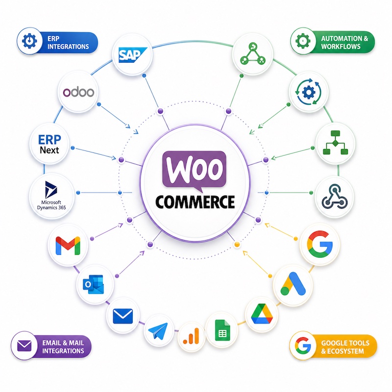 Connexion d’une boutique WooCommerce à un ERP, un CRM et des outils de gestion